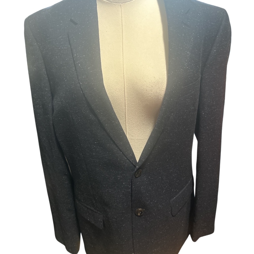 Reiss Men’s 42R Navy Donegal Fleck Wool Blend Blazer Sport Coat Tailored - Picture 3 of 12